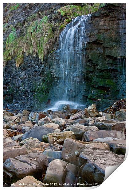 Kimmeridge Bay Waterfall Print by James Mc Quarrie