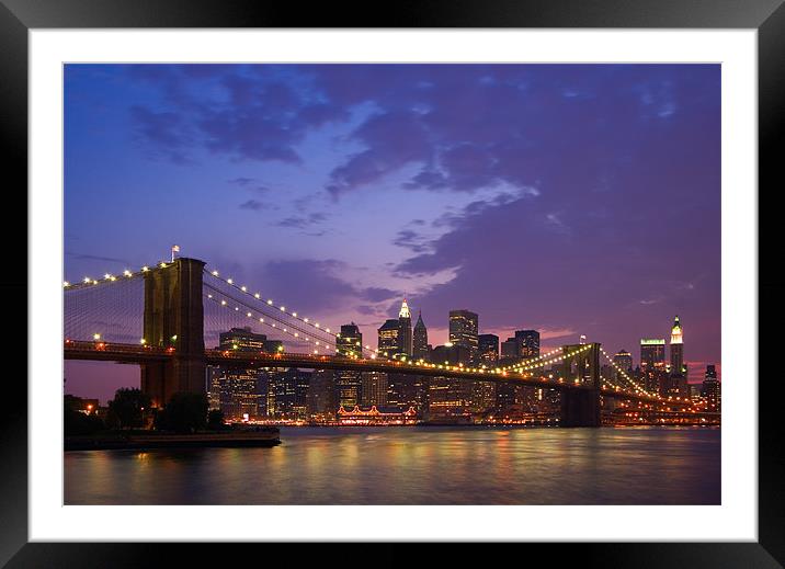 New York @ night  Framed Mounted Print by Thomas Schaeffer