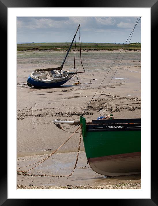 Beached boats at Leigh-on-Sea Framed Mounted Print by Gary Eason