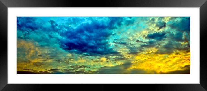 Morning sky abstract Framed Mounted Print by Gary Eason