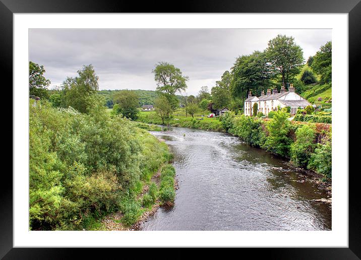 Cottages by the River Framed Mounted Print by Jacqui Kilcoyne