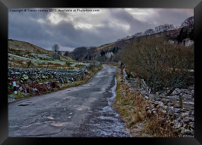 Country Road - Swaledale Framed Print by Trevor Kersley RIP
