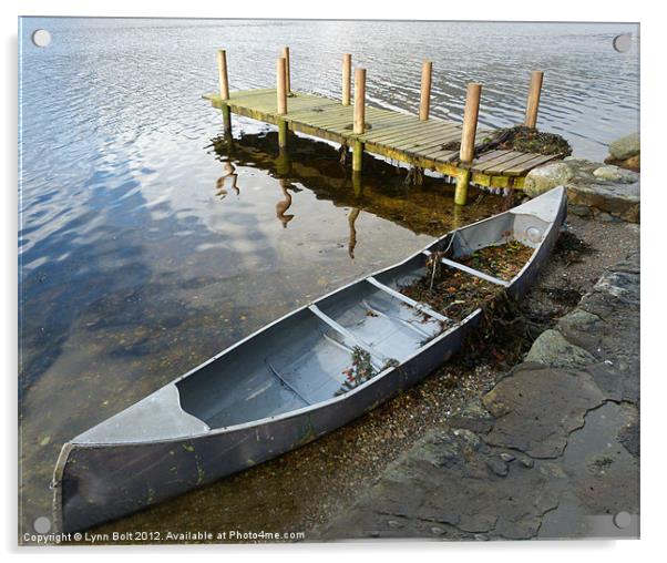 Abandoned Canoe Acrylic by Lynn Bolt