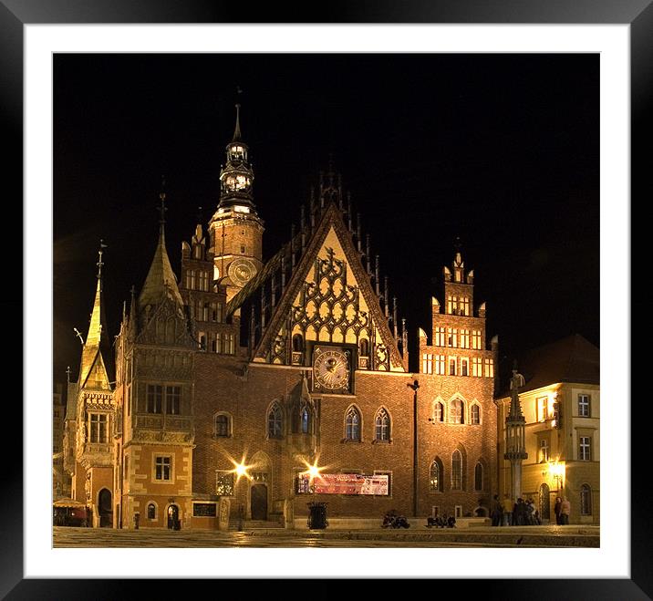 Poland Wroclaw Town Hall Framed Mounted Print by david harding