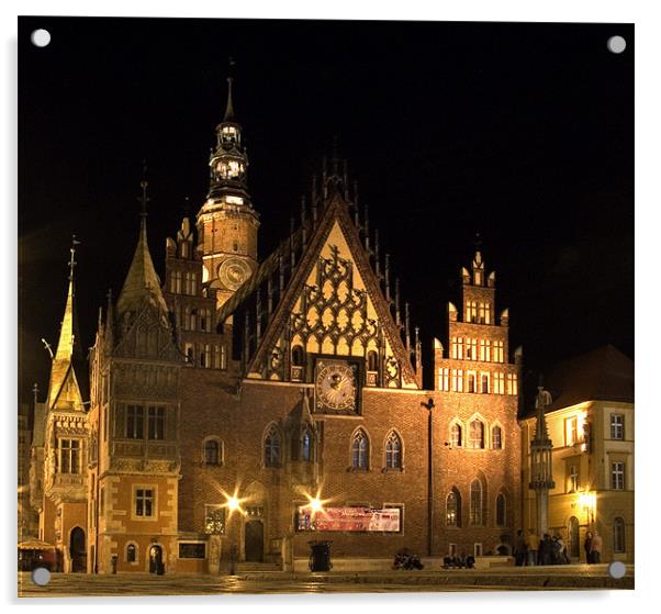 Poland Wroclaw Town Hall Acrylic by david harding
