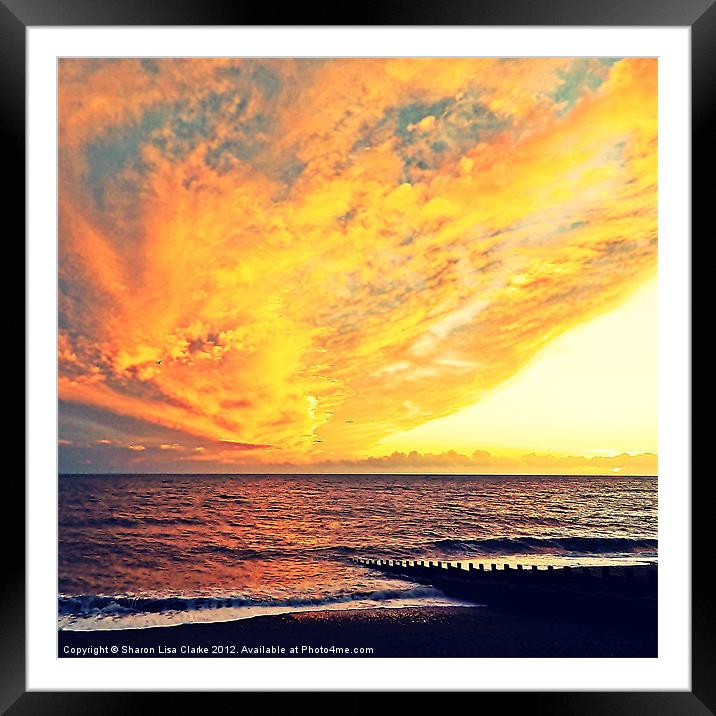 Fire in the Heavens Framed Mounted Print by Sharon Lisa Clarke