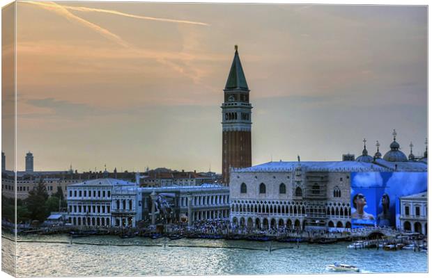 Piazza San Marco at Dusk Canvas Print by Tom Gomez