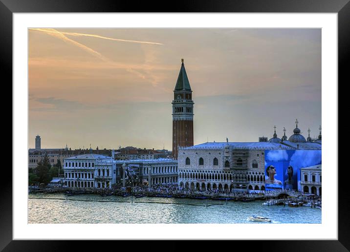 Piazza San Marco at Dusk Framed Mounted Print by Tom Gomez