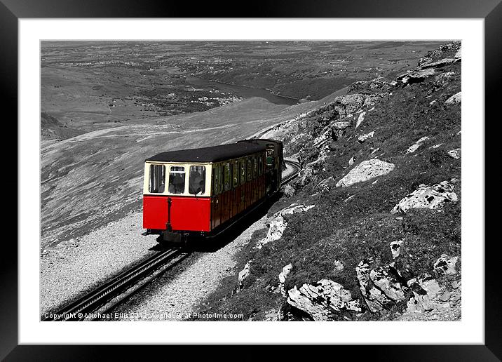The Snowdon Mountain Railway Framed Mounted Print by Michael Ellis