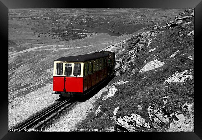 The Snowdon Mountain Railway Framed Print by Michael Ellis