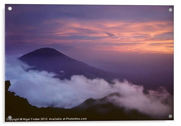 Mount Merapi Acrylic by Creative Photography Wales