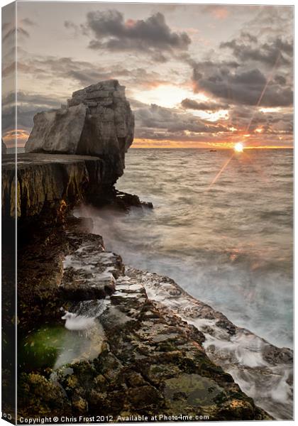 Sun Blast at Pulpit Canvas Print by Chris Frost