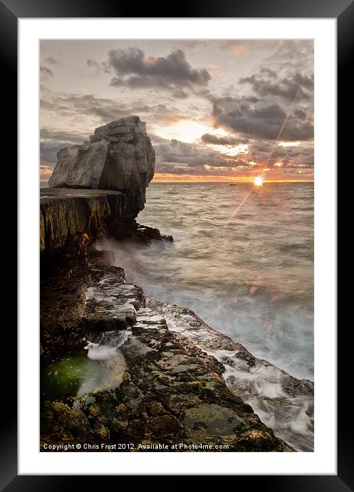 Sun Blast at Pulpit Framed Mounted Print by Chris Frost