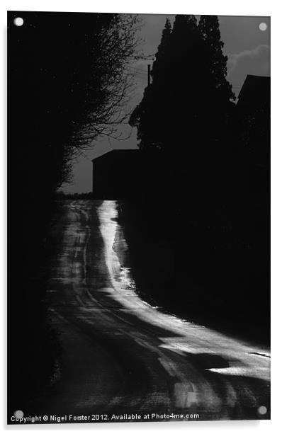 The Wet Road Acrylic by Creative Photography Wales