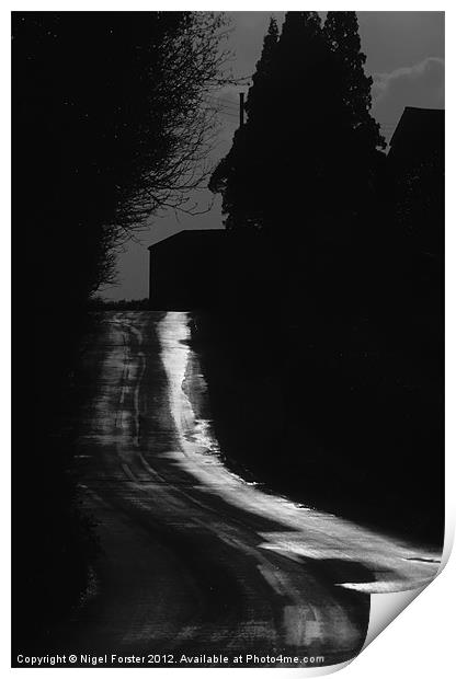 The Wet Road Print by Creative Photography Wales