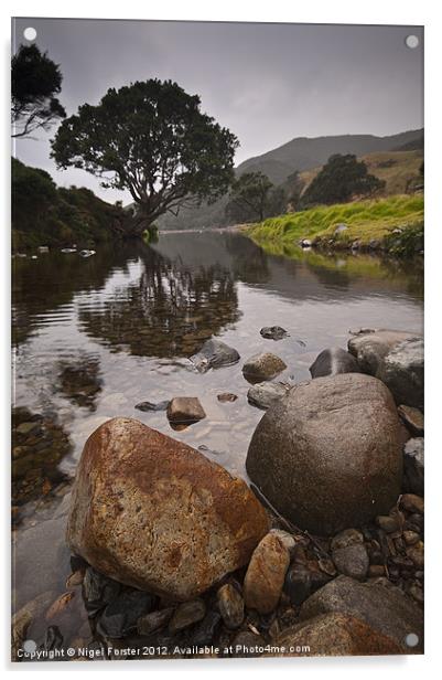 Coromandel Rocks Acrylic by Creative Photography Wales