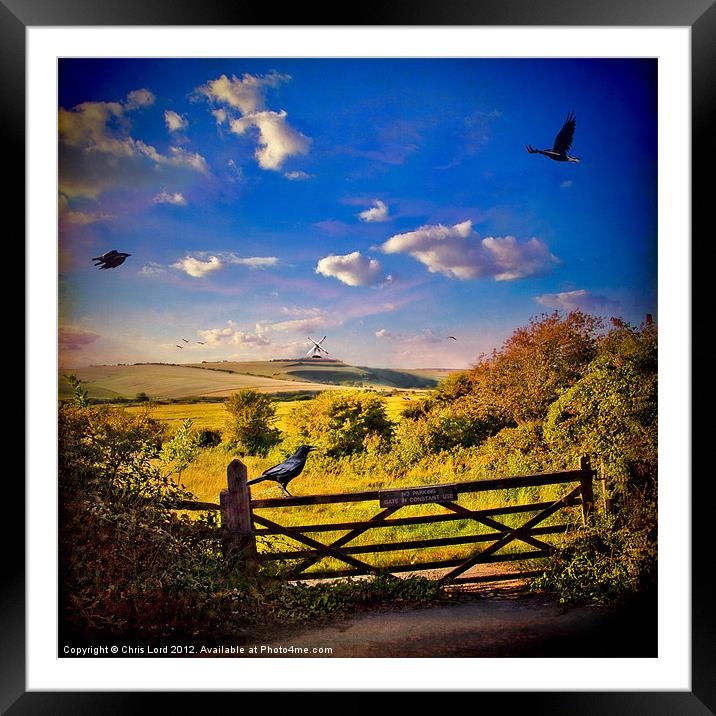 Entering Crow Country Framed Mounted Print by Chris Lord