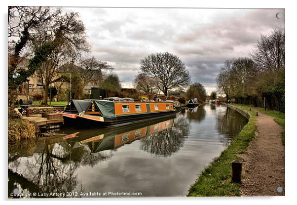 Lower Heyford Canal Acrylic by Lucy Antony