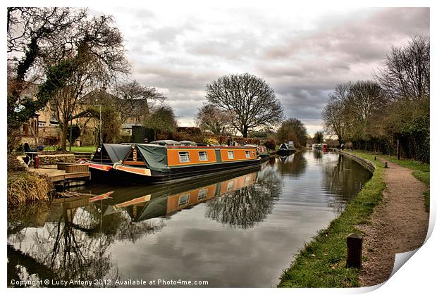 Lower Heyford Canal Print by Lucy Antony