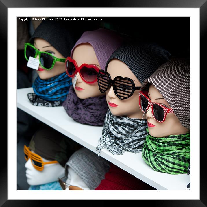 Scarfs and Sunglasses Framed Mounted Print by Mark Findlater