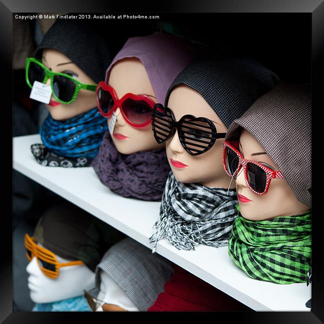 Scarfs and Sunglasses Framed Print by Mark Findlater