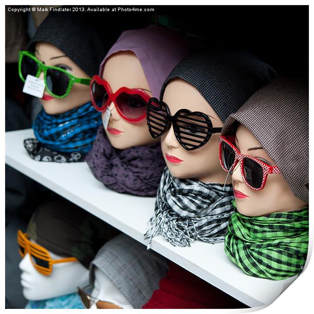 Scarfs and Sunglasses Print by Mark Findlater