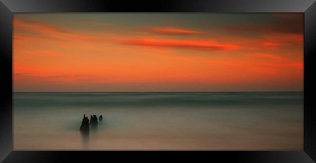 Normans Bay Sunset Framed Print by mark Worsfold