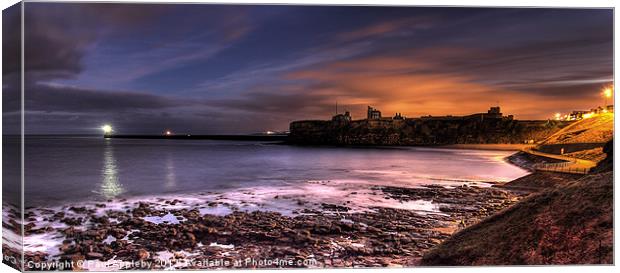 Priory and Bay, Tynemouth Canvas Print by Paul Appleby