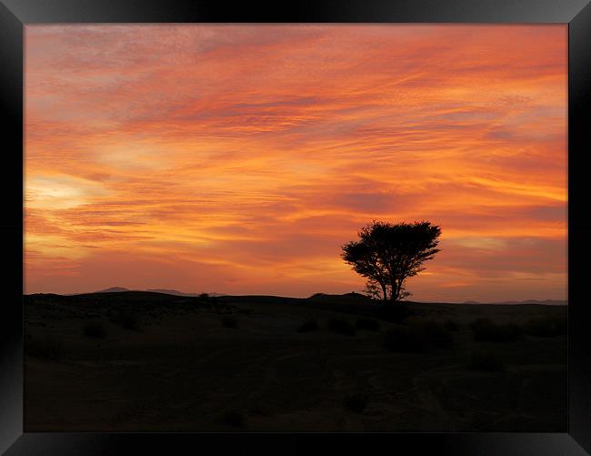 Sahara Sunset Framed Print by Andrew Watson