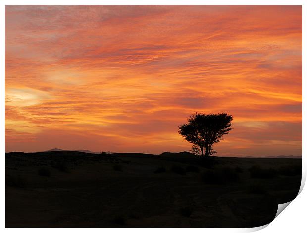 Sahara Sunset Print by Andrew Watson