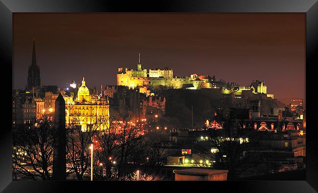 Edinburgh At Night Framed Print by Jason Connolly