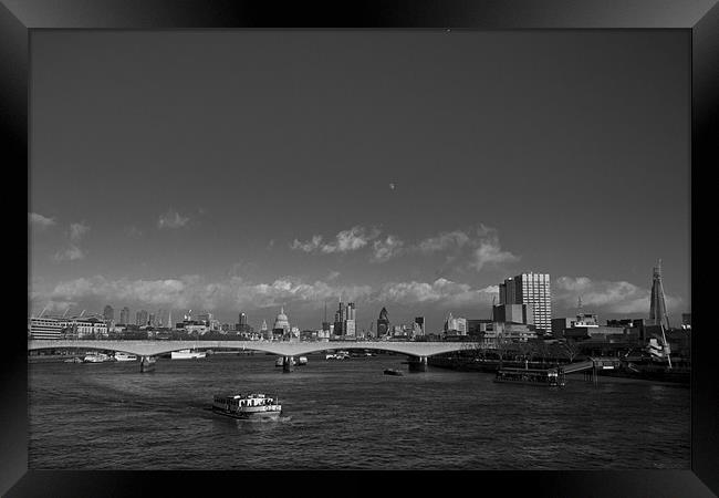 London Skyline Night Framed Print by David French