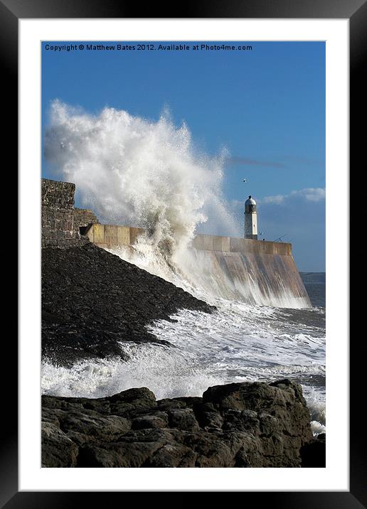 Porthcawl Lighthouse Framed Mounted Print by Matthew Bates