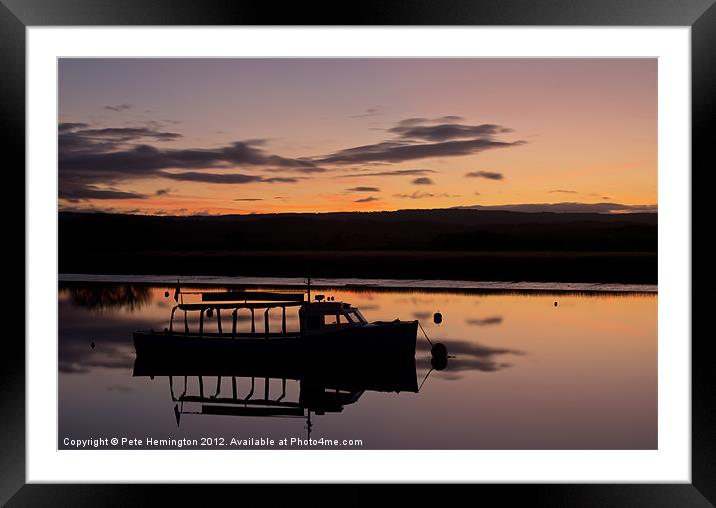 Exe Estuary and ferry boat Framed Mounted Print by Pete Hemington