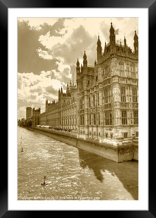 Palace of Westminster Framed Mounted Print by Chris Day