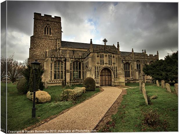St Mary the Virgin Glemsford Canvas Print by Darren Burroughs