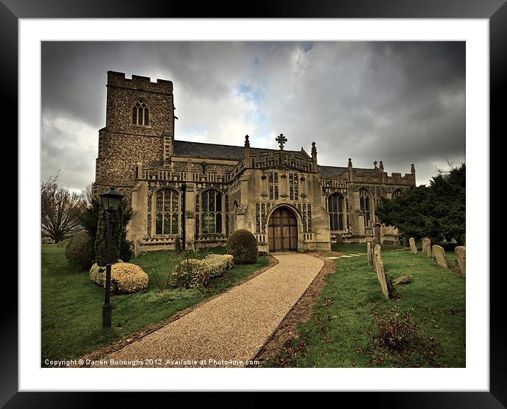 St Mary the Virgin Glemsford Framed Mounted Print by Darren Burroughs