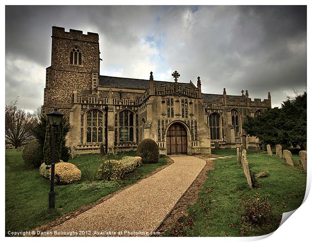 St Mary the Virgin Glemsford Print by Darren Burroughs