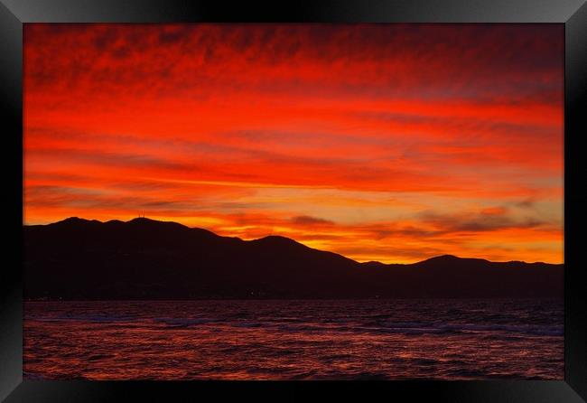 Red Sky At Night Framed Print by Karl Butler