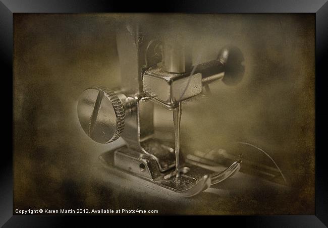 Sewing Machine Needle Framed Print by Karen Martin