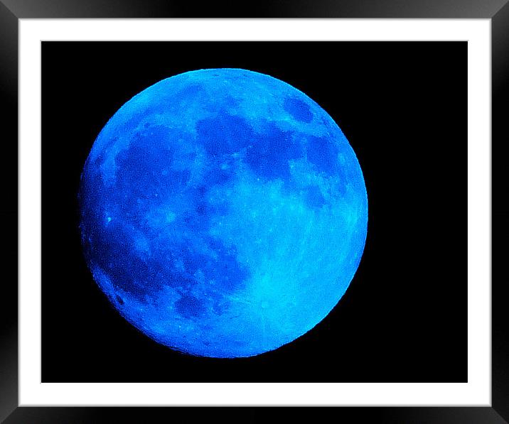 Another Blue Moon Framed Mounted Print by Louise Godwin