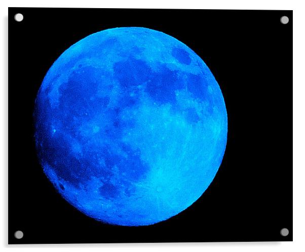 Another Blue Moon Acrylic by Louise Godwin