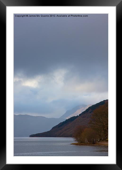 Loch Lomond Framed Mounted Print by James Mc Quarrie