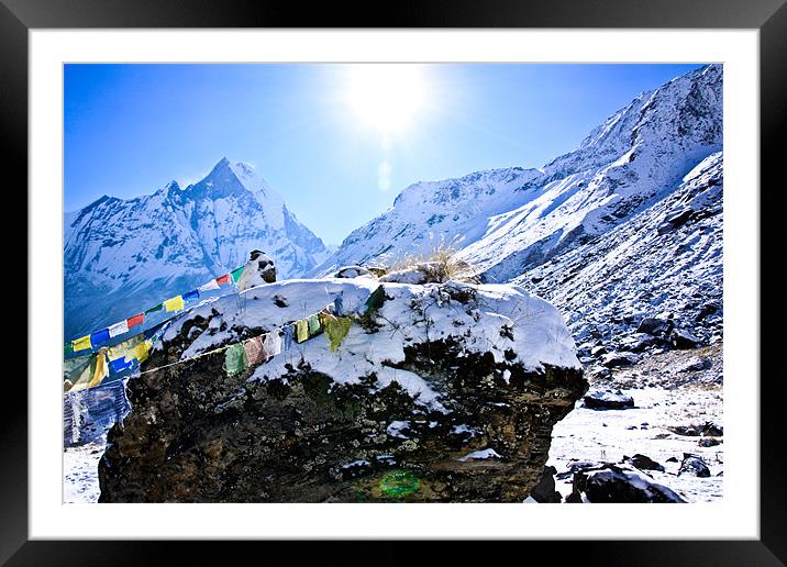 Himalayan Serenity Framed Mounted Print by kshitiz rajkarnikar