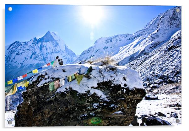 Himalayan Serenity Acrylic by kshitiz rajkarnikar