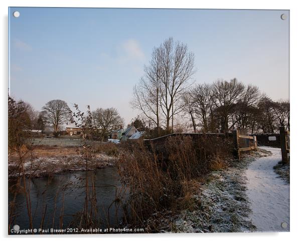 Bockhampton in Winter Acrylic by Paul Brewer