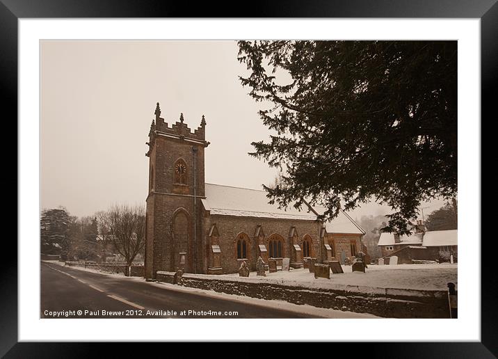 Minterne Magna Church. Framed Mounted Print by Paul Brewer