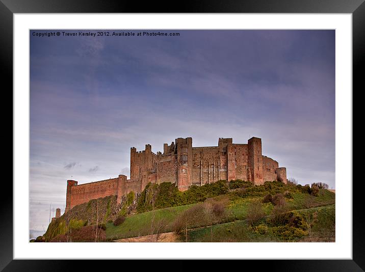 Bamburgh Castle - Northumberland Framed Mounted Print by Trevor Kersley RIP