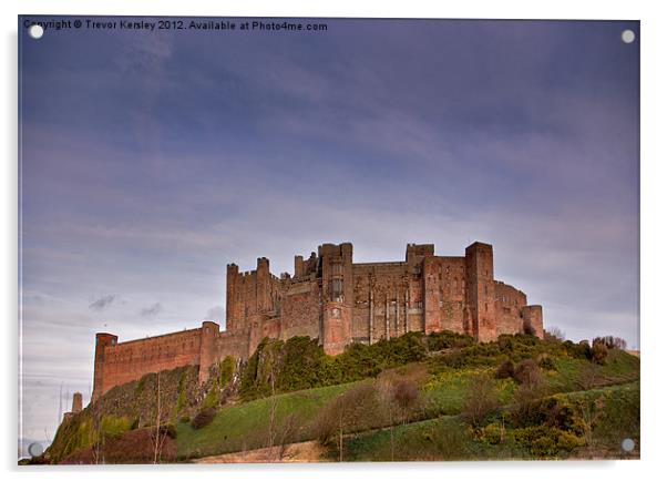 Bamburgh Castle - Northumberland Acrylic by Trevor Kersley RIP