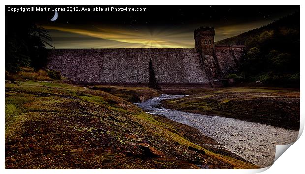 Last Light at Howden Dam Print by K7 Photography